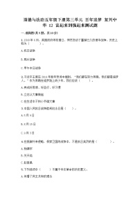 小学政治 (道德与法治)人教部编版五年级下册12 富起来到强起来精品精练