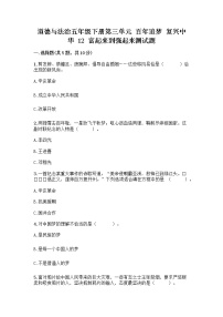 小学政治 (道德与法治)人教部编版五年级下册12 富起来到强起来精品复习练习题