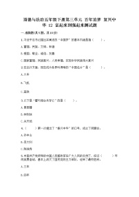 小学政治 (道德与法治)人教部编版五年级下册第三单元 百年追梦 复兴中华12 富起来到强起来优秀同步测试题