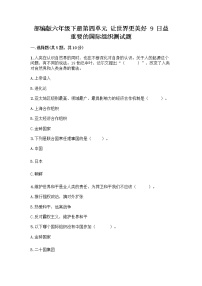 小学政治 (道德与法治)人教部编版六年级下册9 日益重要的国际组织练习题