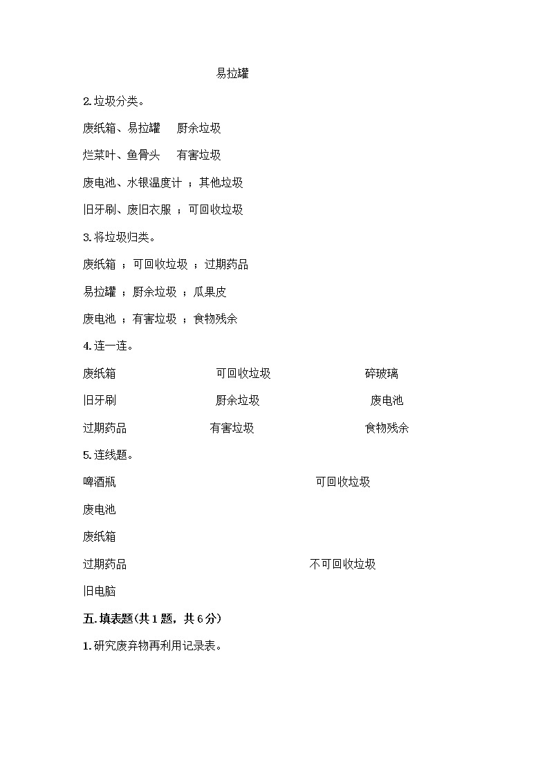 部编版（五四制）四年级下册第五单元 让生活多一些绿色 13 我们所了解的环境污染测试题-精品（必刷）第3页