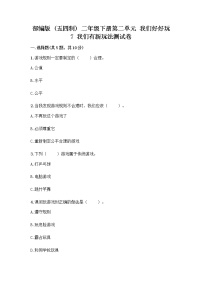 政治 (道德与法治)二年级下册第二单元 我们好好玩7 我们有新玩法精品测试题