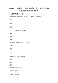 政治 (道德与法治)二年级下册6 传统游戏我会玩优秀同步达标检测题