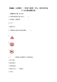 人教部编版 (五四制)二年级下册8 安全地玩精练