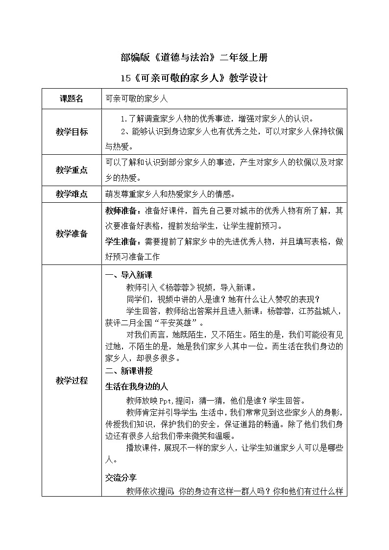 第十五课《可亲可敬的家乡人》课件+教案+素材01