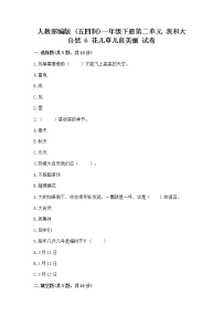 小学政治 (道德与法治)第二单元 我和大自然6 花儿草儿真美丽精品课时训练