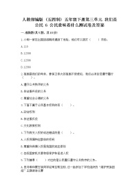 小学政治 (道德与法治)人教部编版 (五四制)五年级下册6 公民意味着什么课时训练