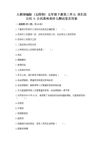 小学政治 (道德与法治)人教部编版 (五四制)五年级下册6 公民意味着什么巩固练习