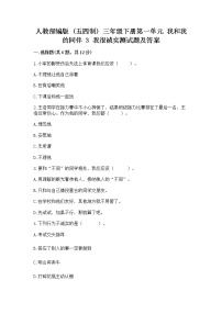 政治 (道德与法治)三年级下册3 我很诚实当堂达标检测题