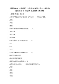 政治 (道德与法治)三年级下册第三单元 我们的公共生活9 生活离不开规则达标测试