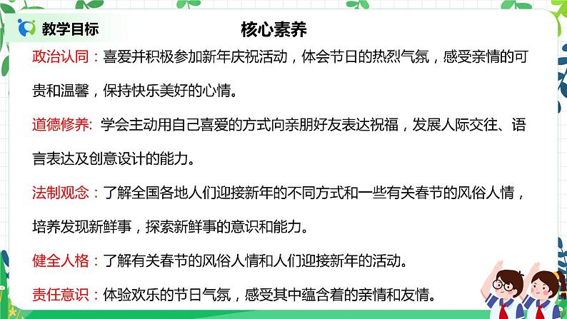 【核心素养】部编版道德与法治一上4.15《快乐过新年》 课件+教学设计02