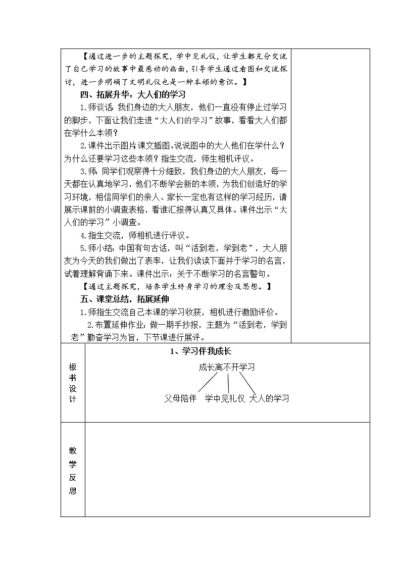 1.学习伴我成长 教学设计第3页