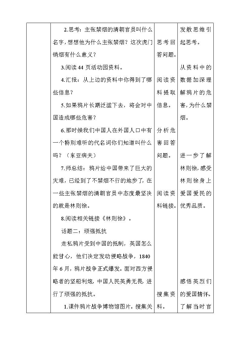 道法部编版五四学制第7课《不甘屈辱  奋勇抗争》第一课时教案02