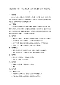 小学政治 (道德与法治)第二单元 我们是公民3 公民意味着什么第一课时教案