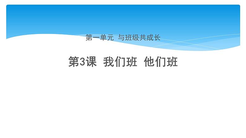 人教版（部编版）四年级上册道德与法治 3.我们班，他们班  课件01