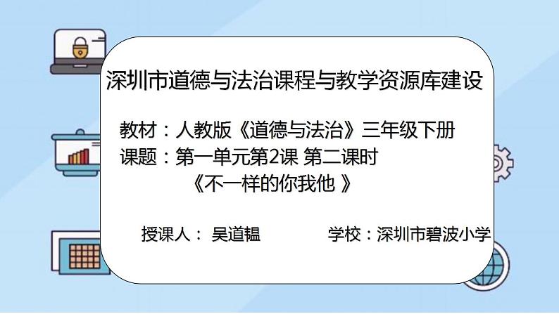 小学道德与法治 三年级下 第一单元 第2课《不一样的你我他》 第二课时 课件02