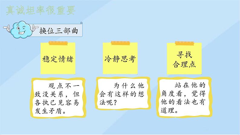 小学道德与法治 部编版 五年级上 学会沟通交流 真诚坦率很重要 课件08