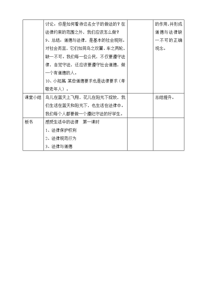 人教部编版六年级道德与法治上册1《感受生活中的法律》课件+教案+学案03