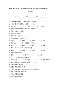 部编版五年级上册道德与法治期末学业水平检测试题D卷（附答案）