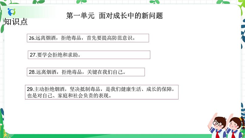 2022—2023学年第一学期五年级上册道德与法治期末单元知识点复习大串讲精美PPT教学课件08