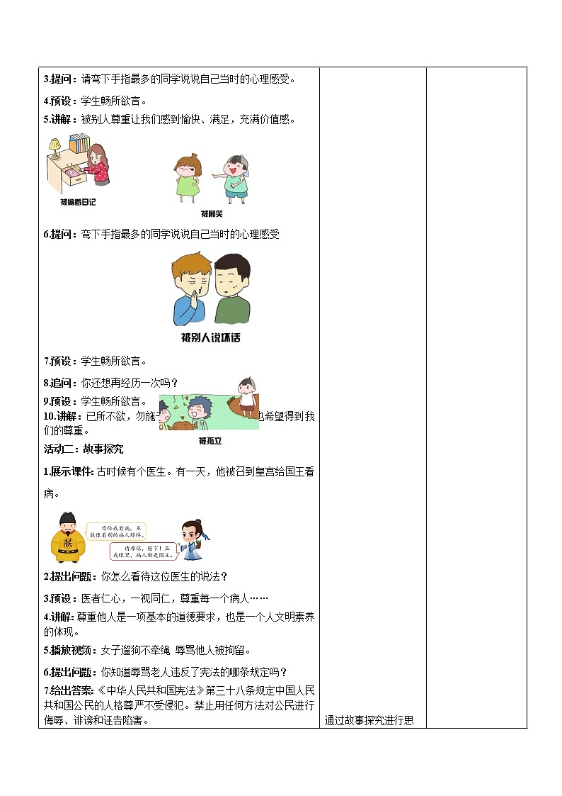 统编小学道德与法治六年级下册《学会尊重》第2课时示范公开课教案02