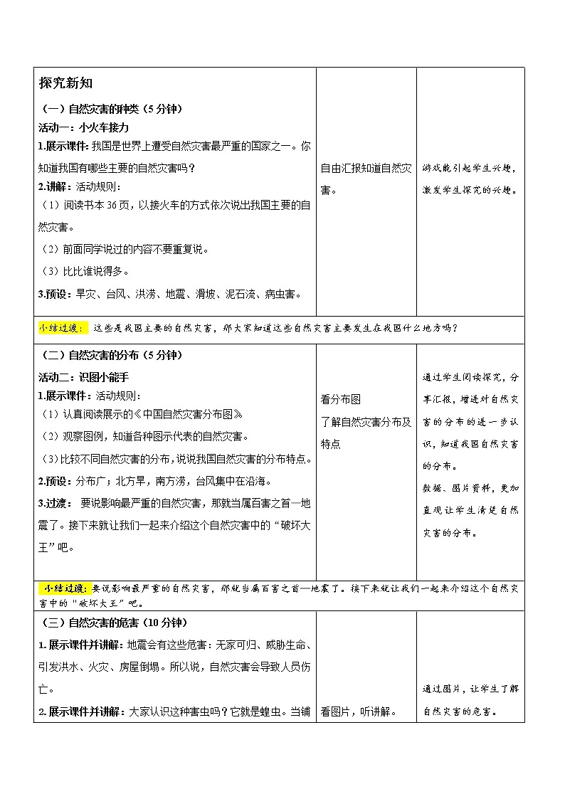 统编小学道德与法治六年级下册《应对自然灾害》第1课时示范公开课教案02
