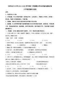 【小升初真题卷】2021-2022学年广东省深圳市龙华区部编版六年级下册期末考试道德与法治试卷（原卷版+解析版）