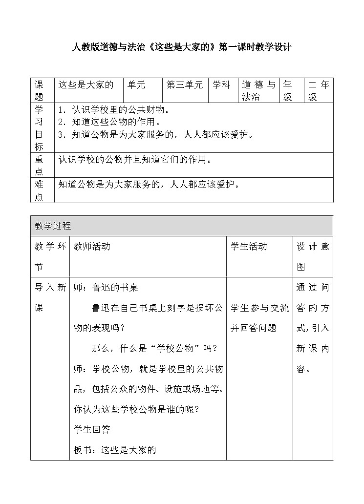 道法部编版五四学制9.这些是大家的 课件+教案01