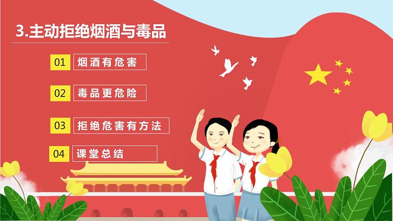 道德与法治五年级上册 第三课：主动拒绝烟酒和毒品 同步课件+同步练习02