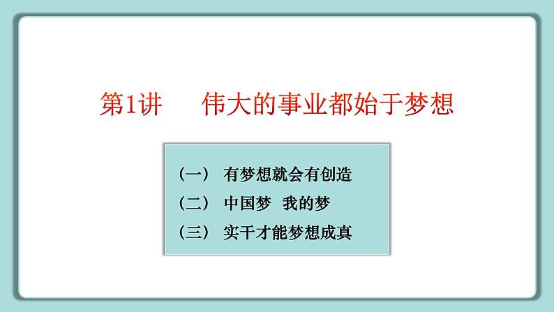 《习近平新时代中国特色社会主义思想》 学生读本 （小学高年级）第1讲 伟大的事业都始于梦想 同步课件第5页