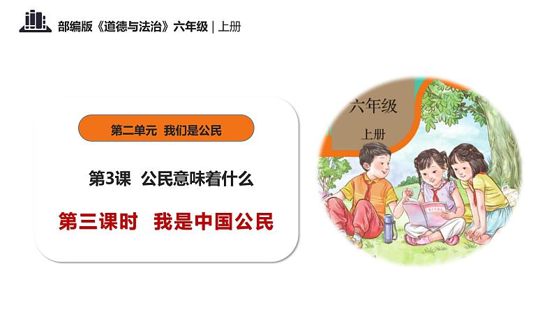 部编版道德与法治六年级上册 第3课 公民意味着什么 第三课时 我是中国公民 同步课件第1页