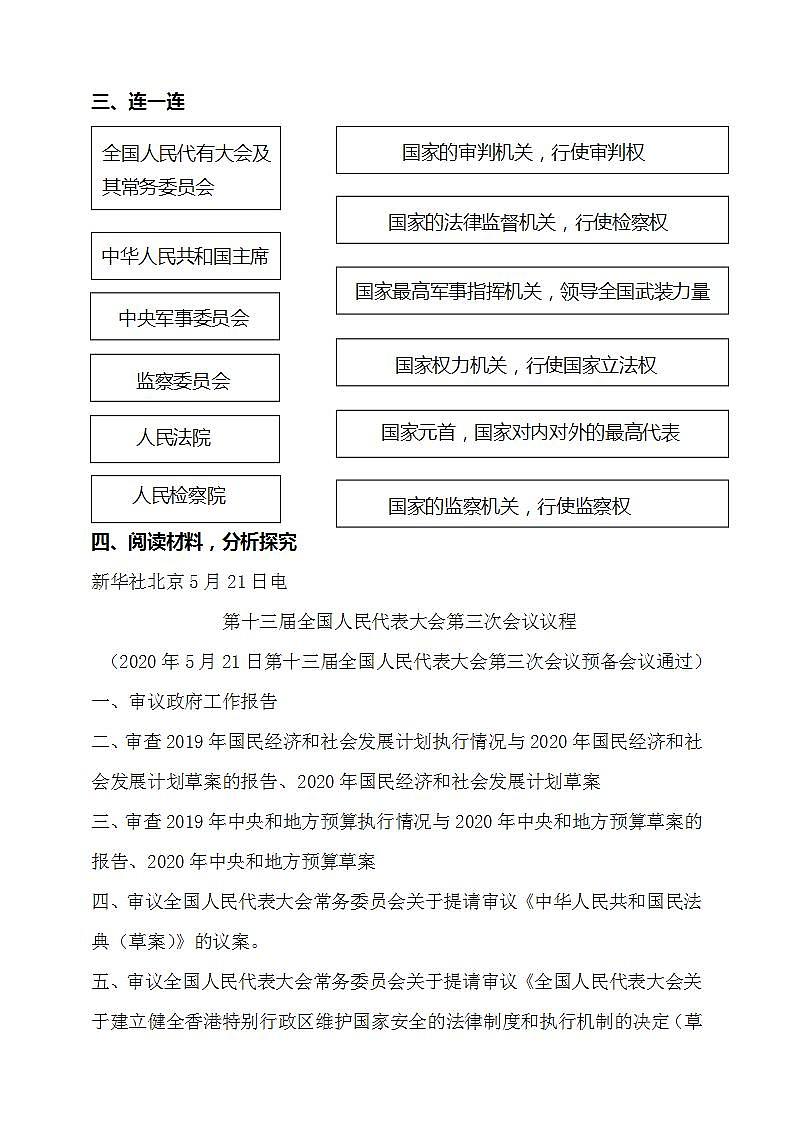 道德与法治部编版六年级上3.5《国家机构有哪些 第2课时 国家机关的职权》课件+教案+练习+素材02