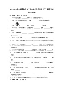 2022-2023学年西藏林芝市广东实验小学四年级下学期期末道德与法治试卷（含解析）