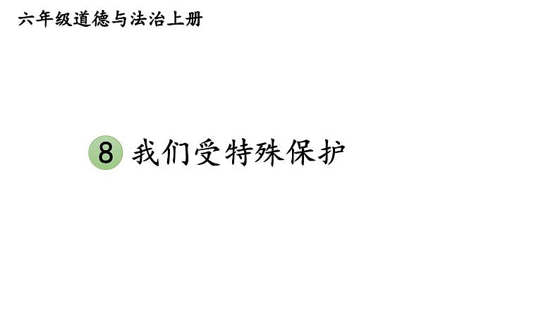 小学道德与法治部编版六年级上册8 我们受特殊保护教学课件（2023秋）第2页