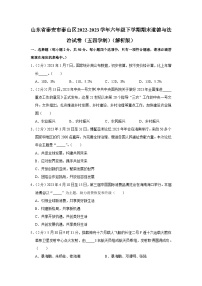 山东省泰安市泰山区2022-2023学年（五四学制）六年级下学期期末道德与法治试卷