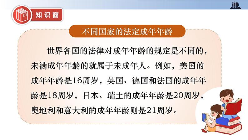 第八课+我们受特殊保护+第一课时+我们是未成年人（教学课件）-2023-2024学年六年级上册道德与法治优质教学课件+教案（部编版）07