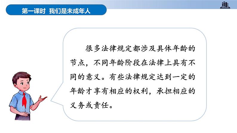 第八课+我们受特殊保护+第一课时+我们是未成年人（教学课件）-2023-2024学年六年级上册道德与法治优质教学课件+教案（部编版）08