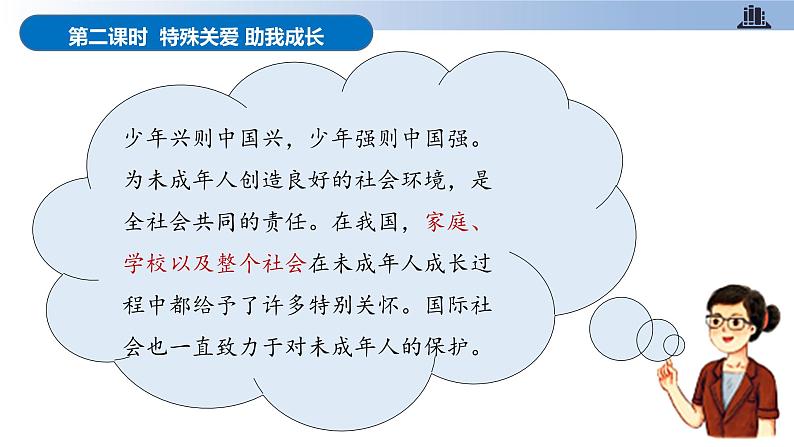 第八课+我们受特殊保护+第二课时+特殊关爱+助我成长（教学课件）-2023-2024学年六年级上册道德与法治优质教学课件+教案（部编版）04