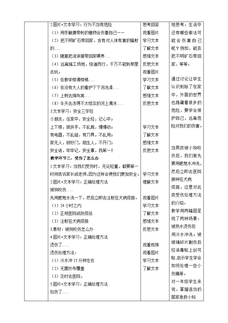 【核心素养目标】一年级上册道德与法治第11课《别伤着自己》ppt教学课件（第二课时）+素材+教案教学设计03