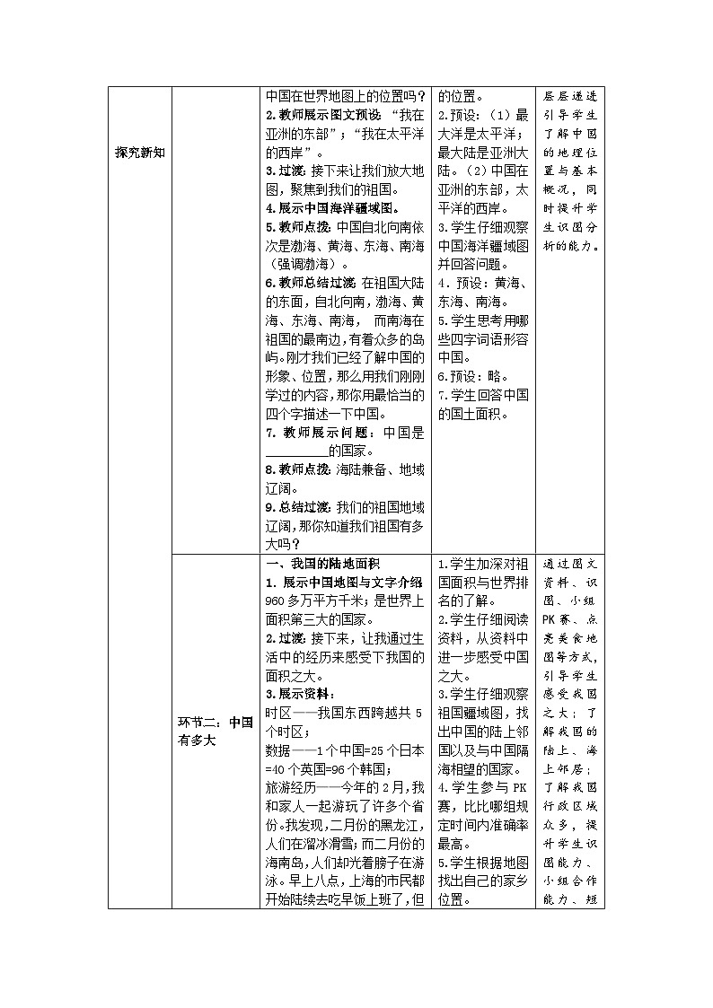 我们神圣的国土：辽阔的国土 教案第2页