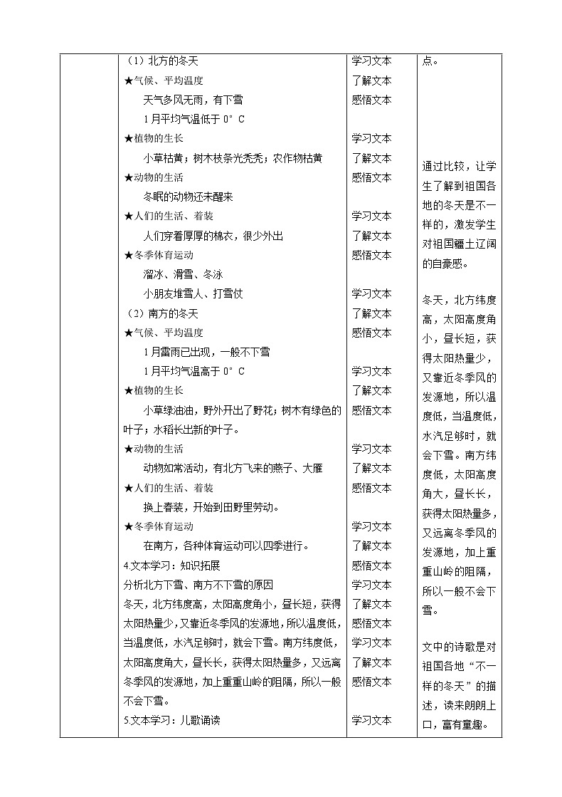 【核心素养目标】一年级上册道德与法治第13课《美丽的冬天》教案教学设计（第二课时）第3页