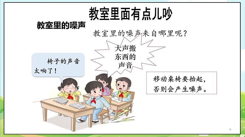 【核心素养目标】二年级上册道德与法治第12课《我们小点儿声》ppt教学课件（第一课时）+素材+教案教学设计08
