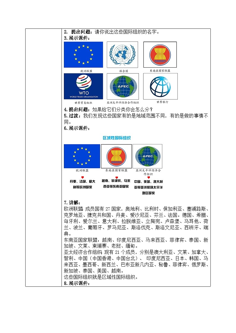第9课《日益重要的国际组织》教案02