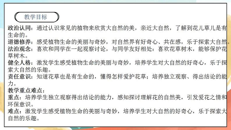 【核心素养】人教部编版道法一年级下册6.《花儿草儿真美丽》第一课时 课件第2页