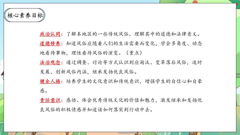 【核心素养】人教部编版道法四年级下册 10.3《 当地的风俗》 第三课时 课件+素材02