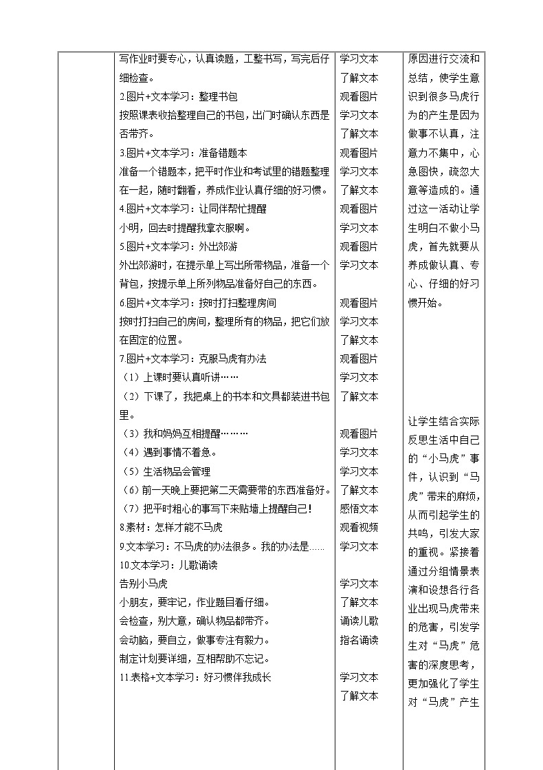 【核心素养目标】一年级下册道德与法治第4课《不做“小马虎”》教案教学设计（第二课时）   第3页