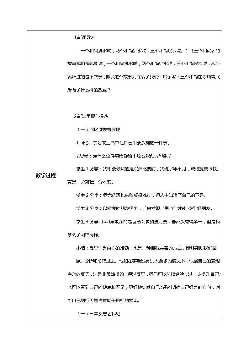 核心素养目标3.1学会反思第一课时——生活离不开反思 课件PPT+教案+练习02