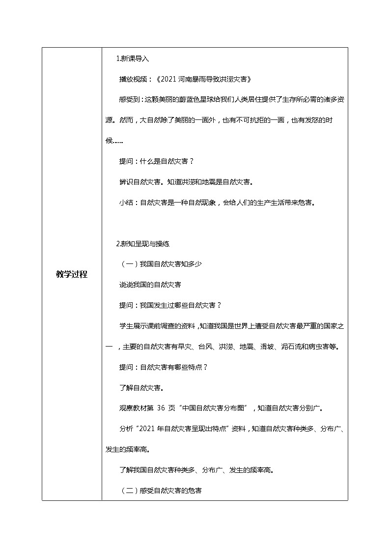 核心素养目标5.1-应对自然灾害第一课时——我国自然灾害知多少 课件PPT+教案+练习02