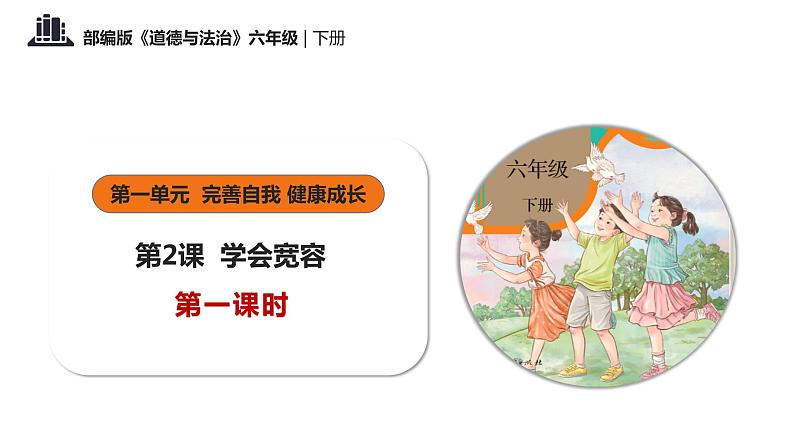 部编版道法六年级下册 第二课 学会宽容 第一课时 同步课件+同步教案01