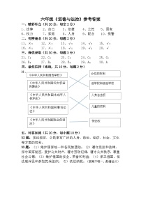 黑龙江省哈尔滨市通河县2023-2024学年六年级上学期期末学情质量监测道德与法治试题